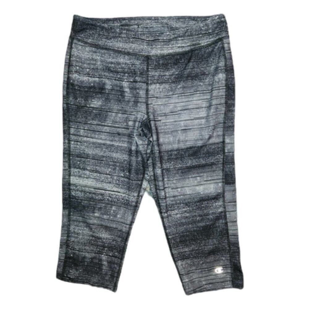 Champion Capri Leggings Womens powertrain striped || Med GUC